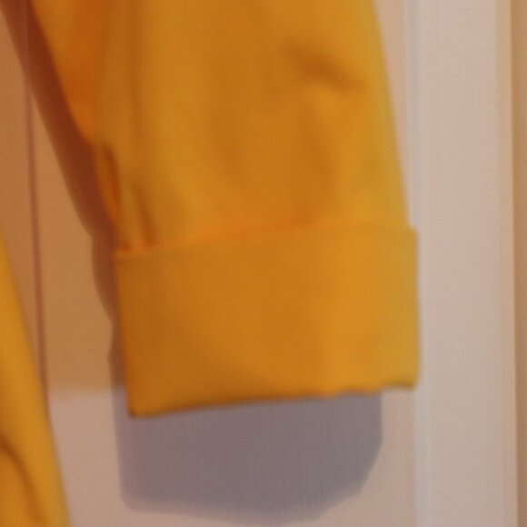 Black Rivet Sunny Yellow Trench Water Resistant Jacket Tie Belt Size Large - Picture 13 of 16